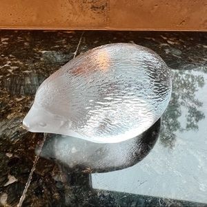 Nybro Sweden Crystal Decorative Porcupine Figure Paperweight